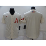 Men's Atlanta Braves Blank Cream Stitched MLB Cool Base Nike Jersey