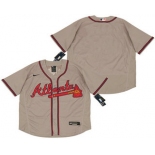 Men's Atlanta Braves Blank Gray Stitched MLB Flex Base Nike Jersey
