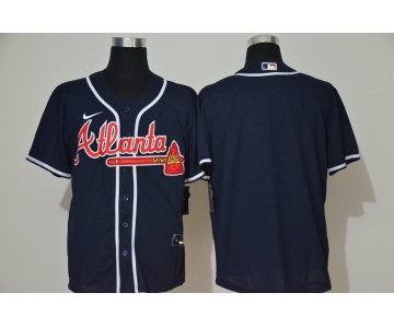 Men's Atlanta Braves Blank Navy Blue Stitched MLB Cool Base Nike Jersey