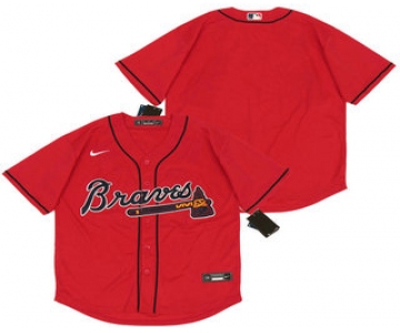 Men's Atlanta Braves Blank Red Stitched MLB Cool Base Nike Jersey