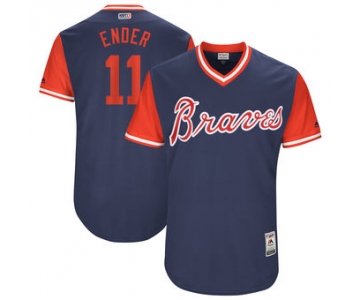 Men's Atlanta Braves Ender Inciarte Ender Majestic Navy 2017 Players Weekend Authentic Jersey