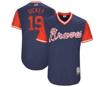 Men's Atlanta Braves R.A. Dickey Dickey Majestic Navy 2017 Players Weekend Authentic Jersey