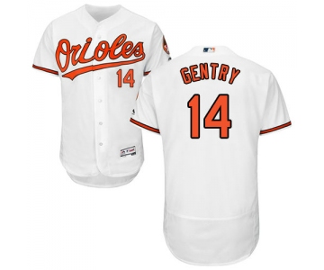 Baltimore Orioles 14 Craig Gentry White Flexbase Authentic Collection Stitched Baseball Jersey