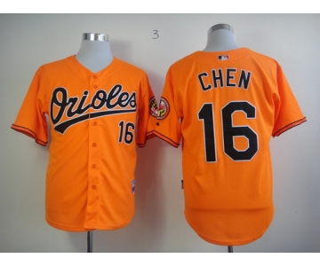 Baltimore Orioles #16 Wei-Yin Chen Orange Jersey