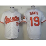 Baltimore Orioles #19 Chris Davis White Jersey