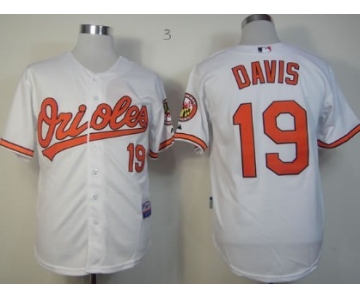 Baltimore Orioles #19 Chris Davis White Jersey