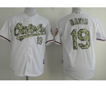 Baltimore Orioles #19 Chris Davis White With Camo Jersey