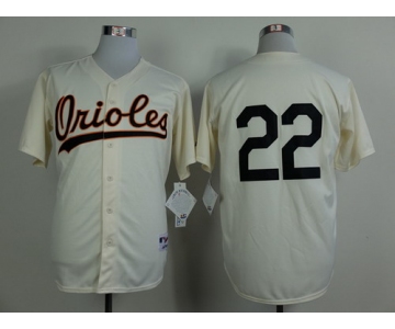Baltimore Orioles #22 Jim Palmer 1954 Cream Jersey