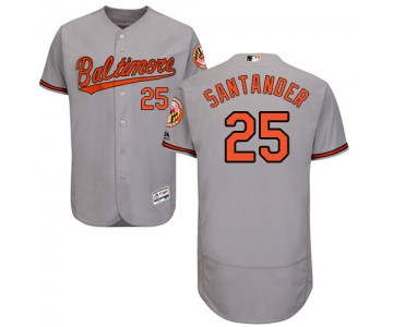 Baltimore Orioles 25 Anthony Santander Grey Flexbase Authentic Collection Stitched Baseball Jersey