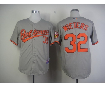 Baltimore Orioles #32 Matt Wieters Gray Jersey