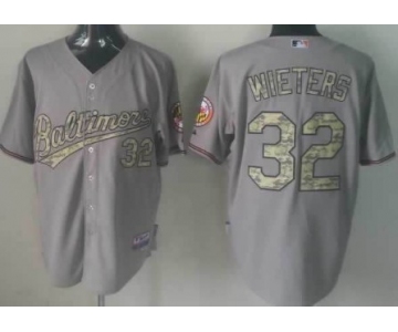 Baltimore Orioles #32 Matt Wieters Gray With Camo Jersey