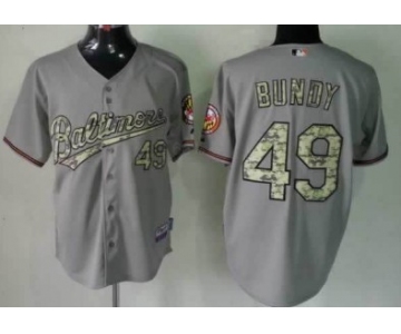 Baltimore Orioles #49 Dylan Bundy Gray With Camo Jersey