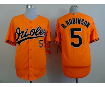Baltimore Orioles #5 Brooks Robinson Orange Cool Base Jersey
