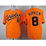 Baltimore Orioles #8 Cal Ripken 1989 Orange Throwback Jersey