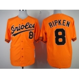 Baltimore Orioles #8 Cal Ripken 1989 Orange Throwback Jersey