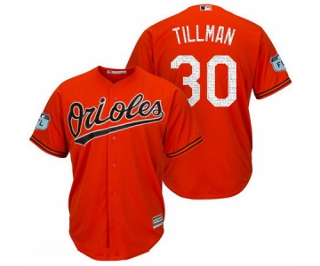 Men's Baltimore Orioles #30 Chris Tillman Orange 2017 Spring Training Stitched MLB Majestic Cool Base Jersey