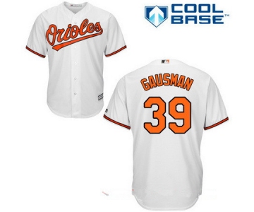 Men's Baltimore Orioles #39 Kevin Gausman White Home Stitched MLB Majestic Cool Base Jersey