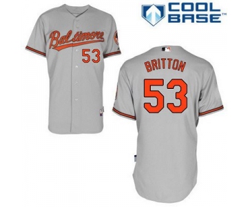 Men's Baltimore Orioles #53 Zach Britton Gray Jersey