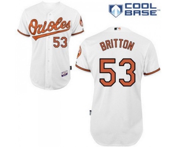 Men's Baltimore Orioles #53 Zach Britton White Jersey