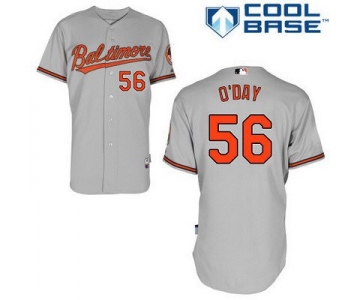 Men's Baltimore Orioles #56 Darren O'day Gray Jersey