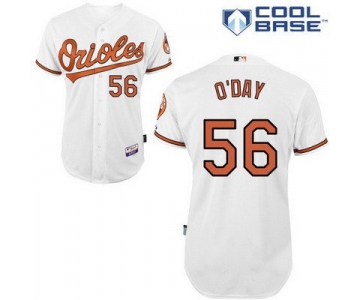 Men's Baltimore Orioles #56 Darren O'day White Jersey