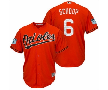 Men's Baltimore Orioles #6 Jonathan Schoop Orange 2017 Spring Training Stitched MLB Majestic Cool Base Jersey