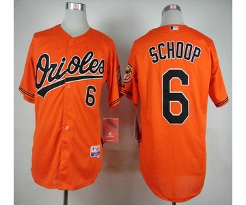 Men's Baltimore Orioles #6 Jonathan Schoop Orange Jersey