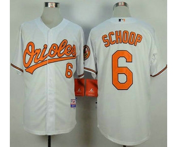Men's Baltimore Orioles #6 Jonathan Schoop White Jersey