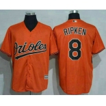 Men's Baltimore Orioles #8 Cal Ripken Orange New Cool Base Stitched MLB Jersey