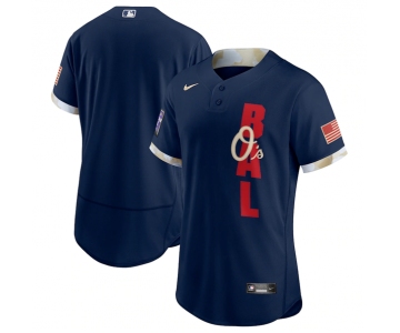 Men's Baltimore Orioles Blank 2021 Navy All-Star Flex Base Stitched MLB Jersey