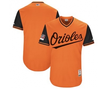 Men's Baltimore Orioles Blank Majestic Orange 2018 Players' Weekend Authentic Team Jersey