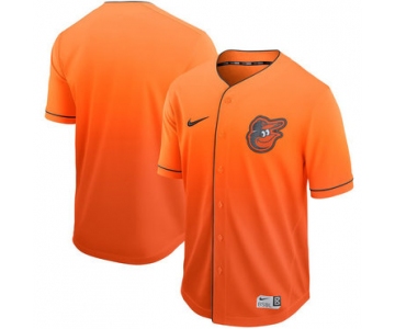 Men's Baltimore Orioles Blank Orange Drift Fashion Jersey