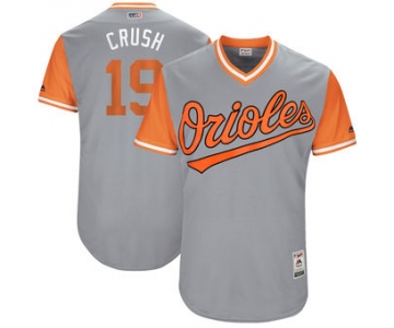 Men's Baltimore Orioles Chris Davis Crush Majestic Gray 2017 Players Weekend Authentic Jersey