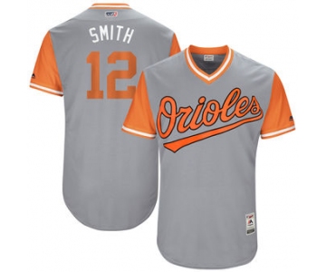 Men's Baltimore Orioles Seth Smith Smith Majestic Gray 2017 Players Weekend Authentic Jersey