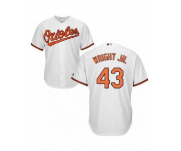 Men's Majestic Baltimore Orioles #43 Mike Wright Jr. Authentic White Home Cool Base Jersey