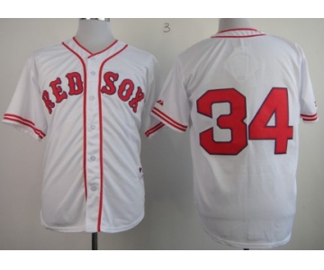 Boston Red Sox #34 David Ortiz 1936 White Jersey