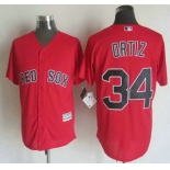 Men's Boston Red Sox #34 David Ortiz Alternate Red 2015 MLB Cool Base Jersey