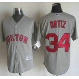 Men's Boston Red Sox #34 David Ortiz Away Gray 2015 MLB Cool Base Jersey