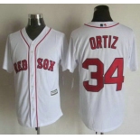 Men's Boston Red Sox #34 David Ortiz Home White 2015 MLB Cool Base Jersey