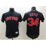 Men's Boston Red Sox #34 David Ortiz Navy Blue 2016 Flexbase Majestic Baseball Jersey
