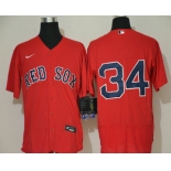 Men's Boston Red Sox #34 David Ortiz Red With No Name Stitched MLB Flex Base Nike Jersey