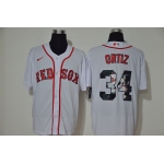 Men's Boston Red Sox #34 David Ortiz White Unforgettable Moment Stitched Fashion MLB Cool Base Nike Jersey