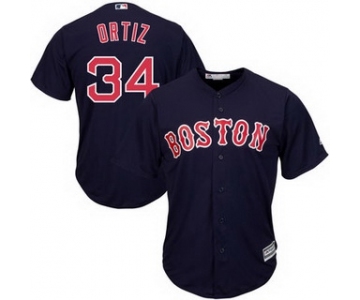 Women's Boston Red Sox #34 David Ortiz Navy Blue Majestic Jersey