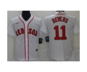 Men's Boston Red Sox #11 Rafael Devers White New Cool Base Stitched Nike Jersey