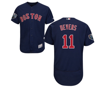 Red Sox #11 Rafael Devers Navy Blue Flexbase Authentic Collection 2018 World Series Stitched MLB Jersey