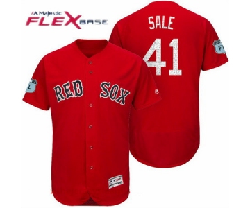 Men's Boston Red Sox #41 Chris Sale Red 2017 Spring Training Stitched MLB Majestic Flex Base Jersey