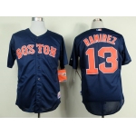 Boston Red Sox #13 Hanley Ramirez Navy Blue Jersey
