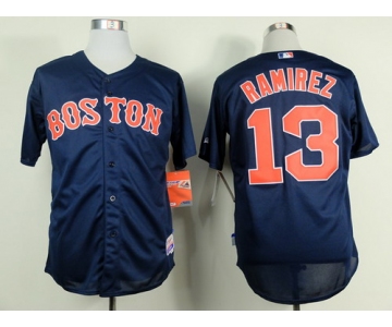 Boston Red Sox #13 Hanley Ramirez Navy Blue Jersey