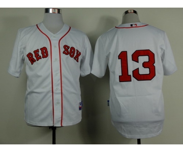 Boston Red Sox #13 Hanley Ramirez White Jersey