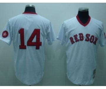 Boston Red Sox #14 Jim Rice 1975 White Throwabck Jersey